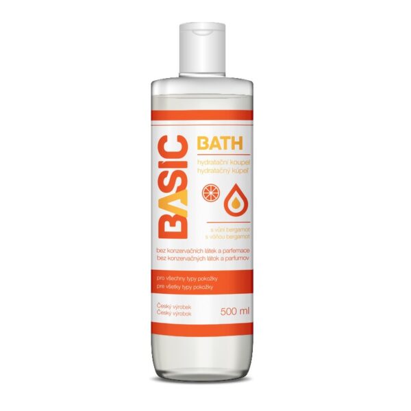 BASIC BATH s vůní bergamot 500ml hydratační koupel Doprodej Exp.11/2024