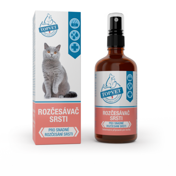 TopVet Rozčesávač srsti pro kočky 100 ml