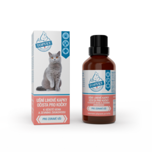 TopVet Ušní lihové kapky očista pro kočky 50 ml