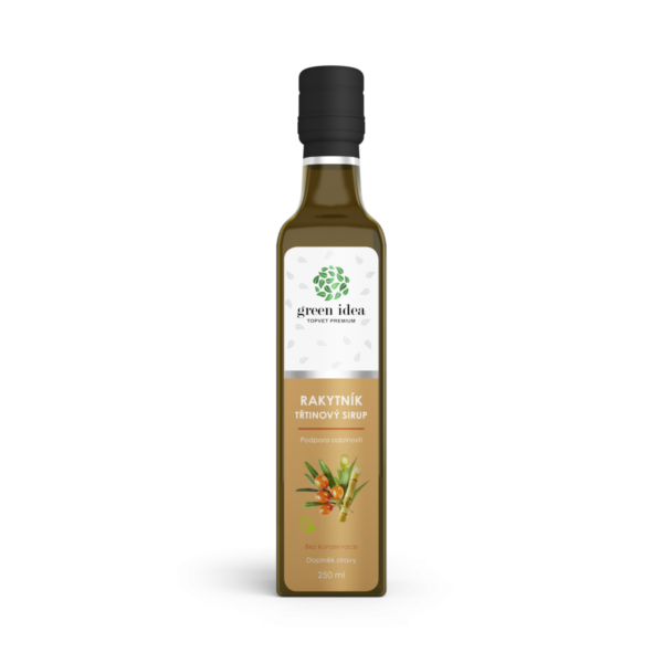 GREEN IDEA Rakytníkový sirup - třtinový 250 ml
