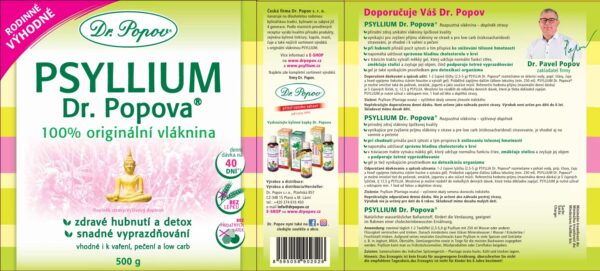 Dr.Popov Psyllium vláknina 500g - Obrázek 2