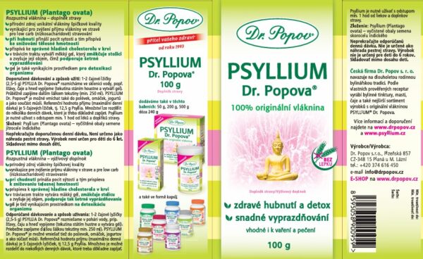 Dr.Popov Vláknina Psyllium 100g - Obrázek 2
