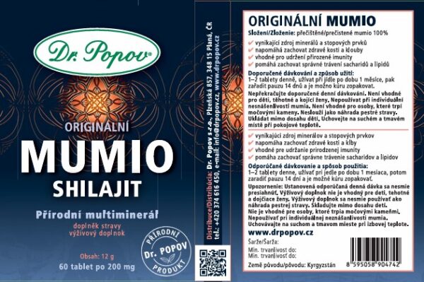 Dr.Popov Mumio tablety 60ks - Obrázek 2