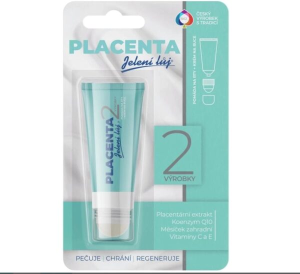 Regina Placenta 2v1 jelení lůj na rty a ruce, tuba 20 ml