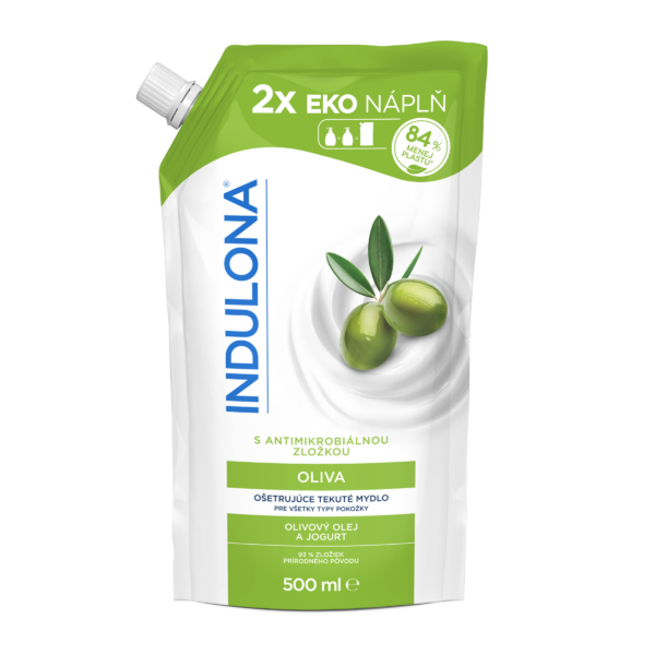 Indulona OLIVA tekuté mýdlo náhradní náplň EKO 500ml