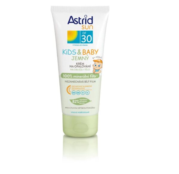 ASTRID SUN Jemný dětský krém na opalování OF 30 100 ml