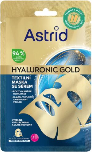 ASTRID Hyaluronic Gold Textilní maska se sérem 1ks