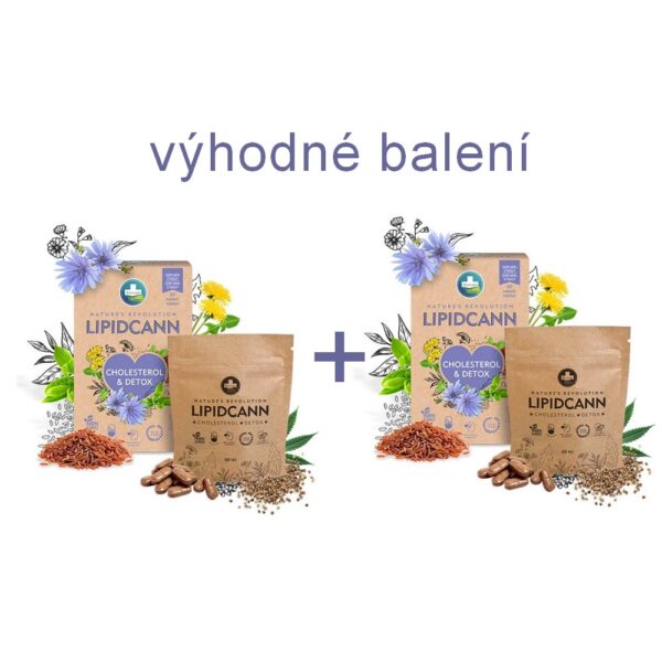 Annabis LIPIDCANN Cholesterol&Detox Výhodné balení 60tb+60tb
