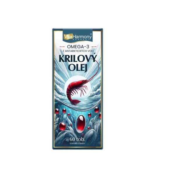 VitaHarmony Krilový olej 1200 mg Omega 3 60 tobolek - Obrázek 2