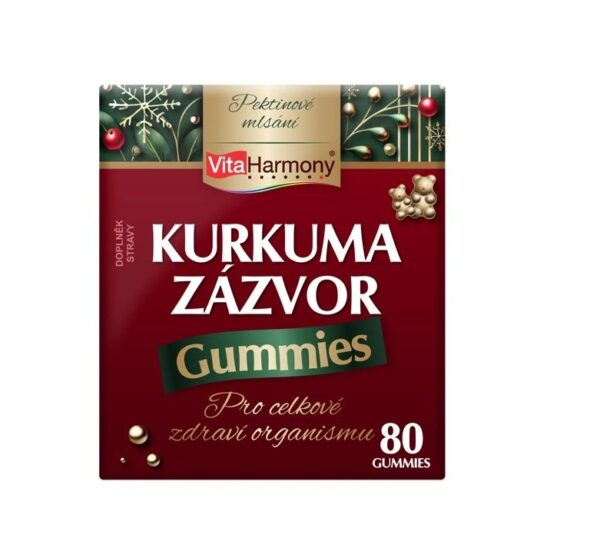 Kurkuma & Zázvor Gummies, 80 gummies - Obrázek 2