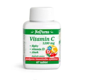 MedPharma Vitamin C 1200 mg  67 tbl. - šípky, vitamin D, zinek