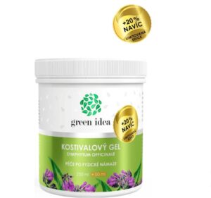GREEN IDEA Kostivalový masážní gel 250 +50 ml LIMITOVANÁ EDICE 20% navíc