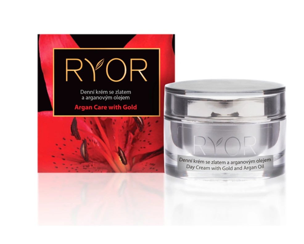 Ryor Denní krém se zlatem a arganovým olejem 50ml