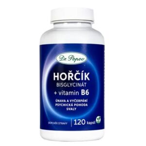 Dr.Popov Hořčík Mg + vitamin B6 120 kapslí