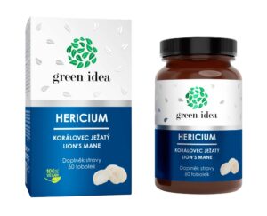 Green idea Hericium - Korálovec ježatý - tobolky 60 ks
