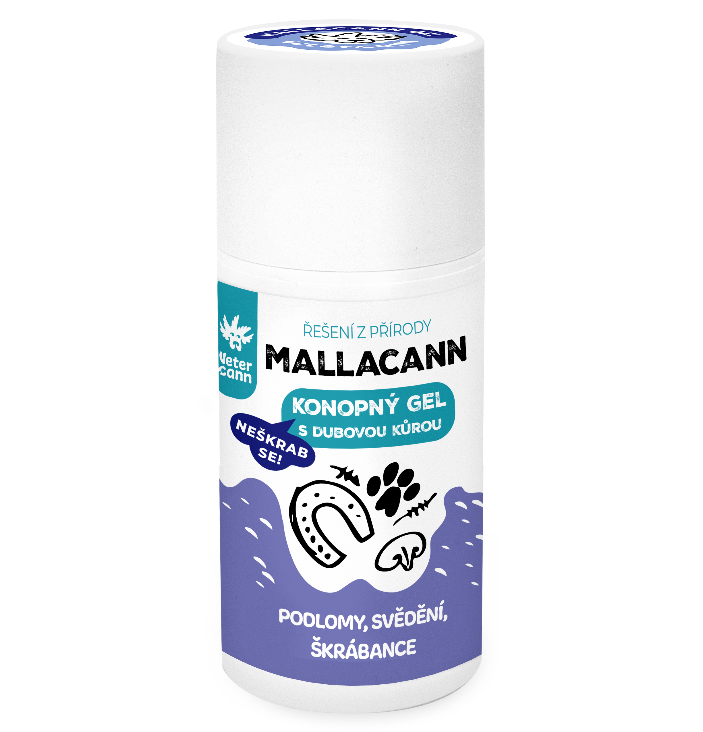 VETERCANN MALLACANN Konopný gel s dubuvou kůrou 90ml